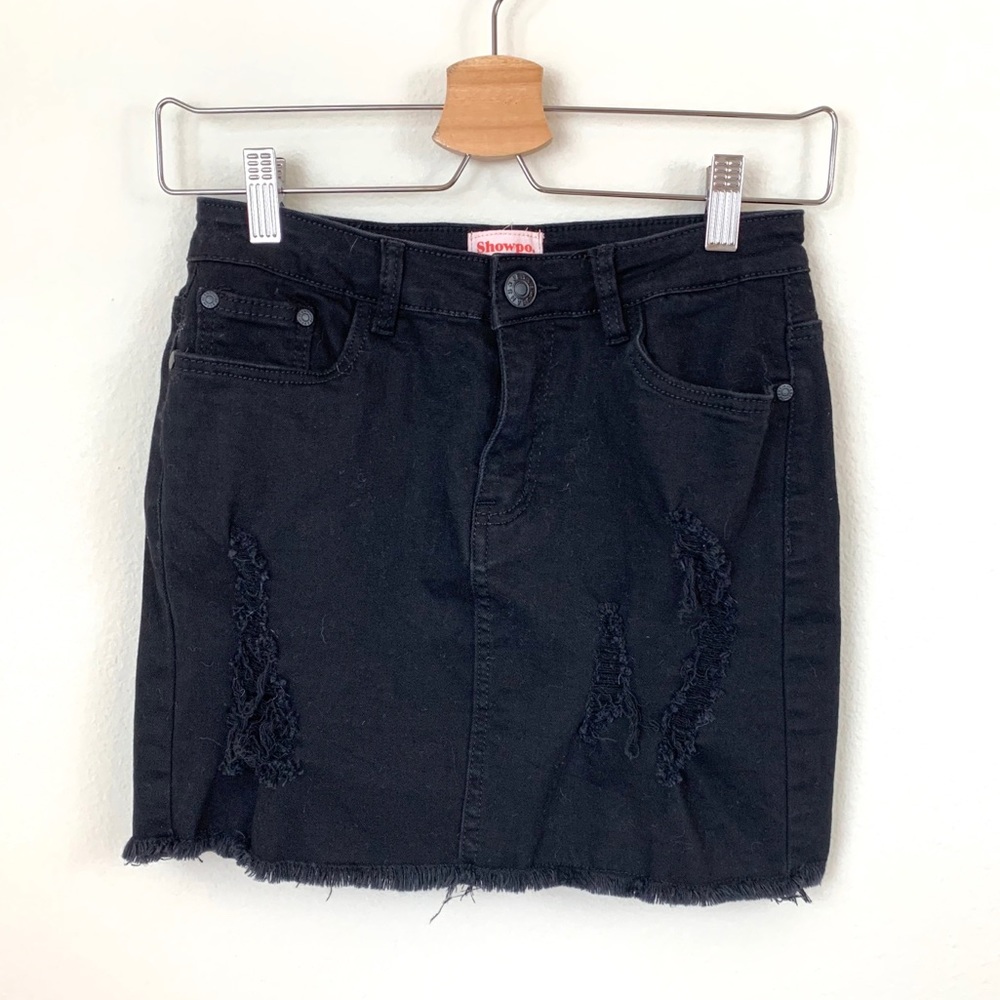 ✨5 FOR $25✨   Showpo Black Denim Distressed Mini Skirt